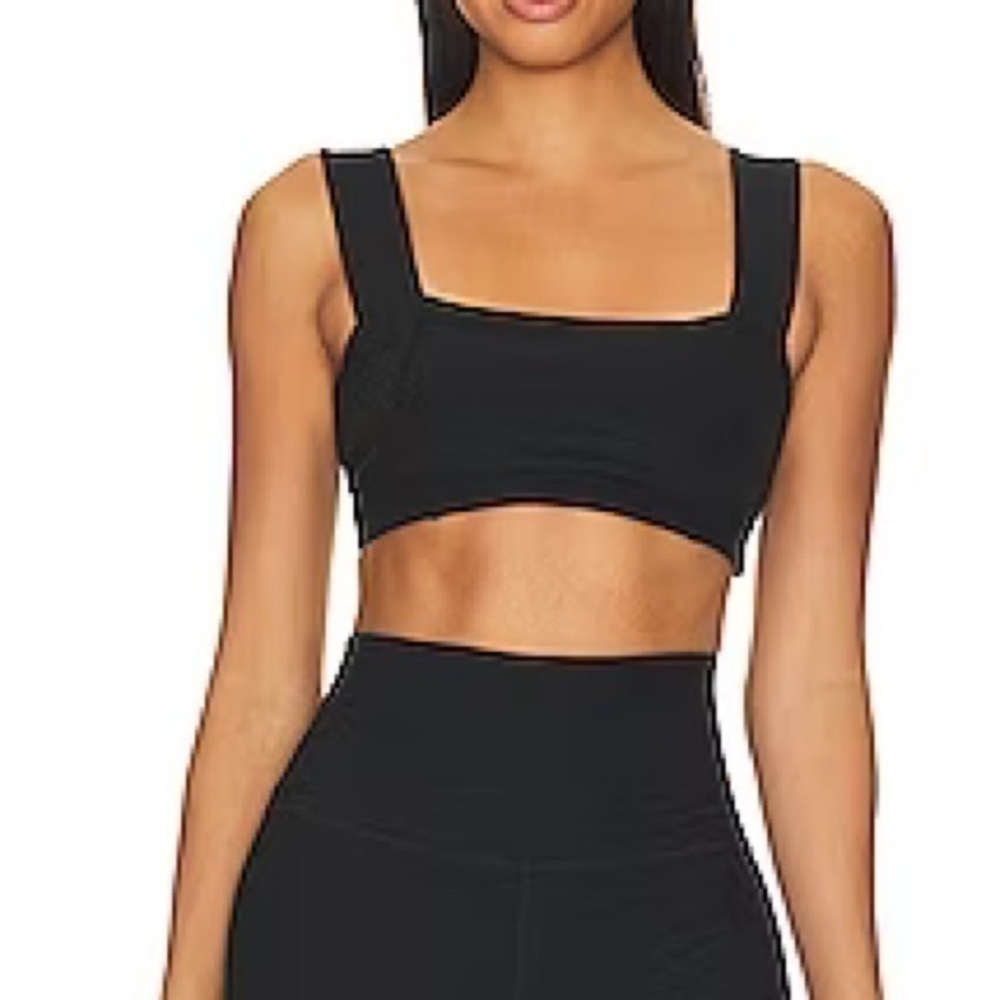 Weworewhat Bandeau Bra top in Jet Black size Large NWT